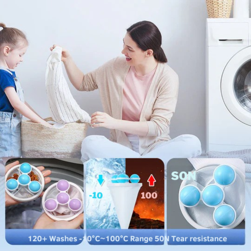 Anti-hår, hår og rester filtre til vaskemaskine