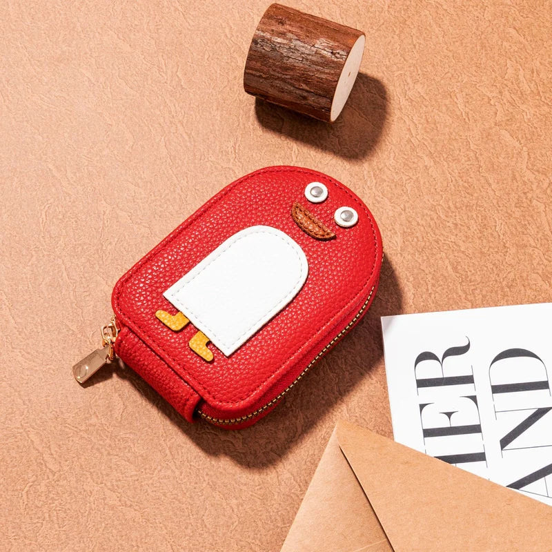 Card holder - compact and durable penguin pattern