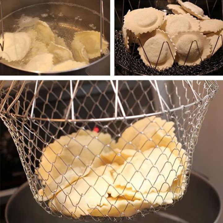 ステンレス製の多機能調理バスケット