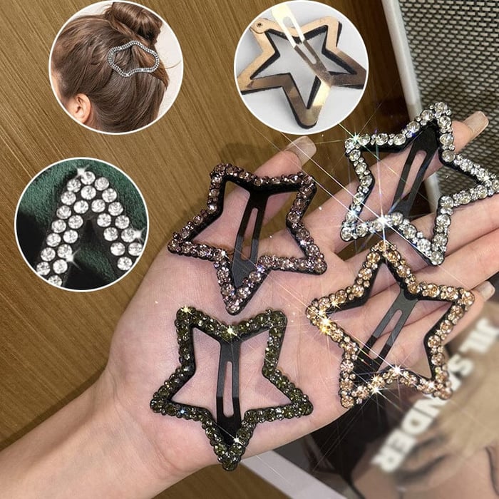 Pinzas para el cabello elegantes y brillantes (x4)