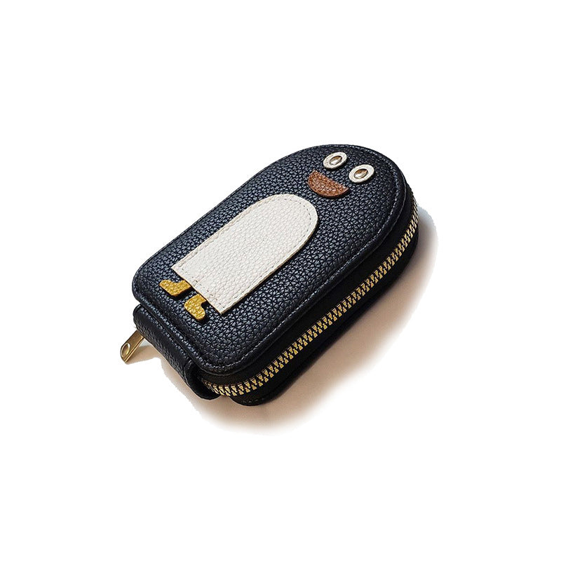 Card holder - compact and durable penguin pattern