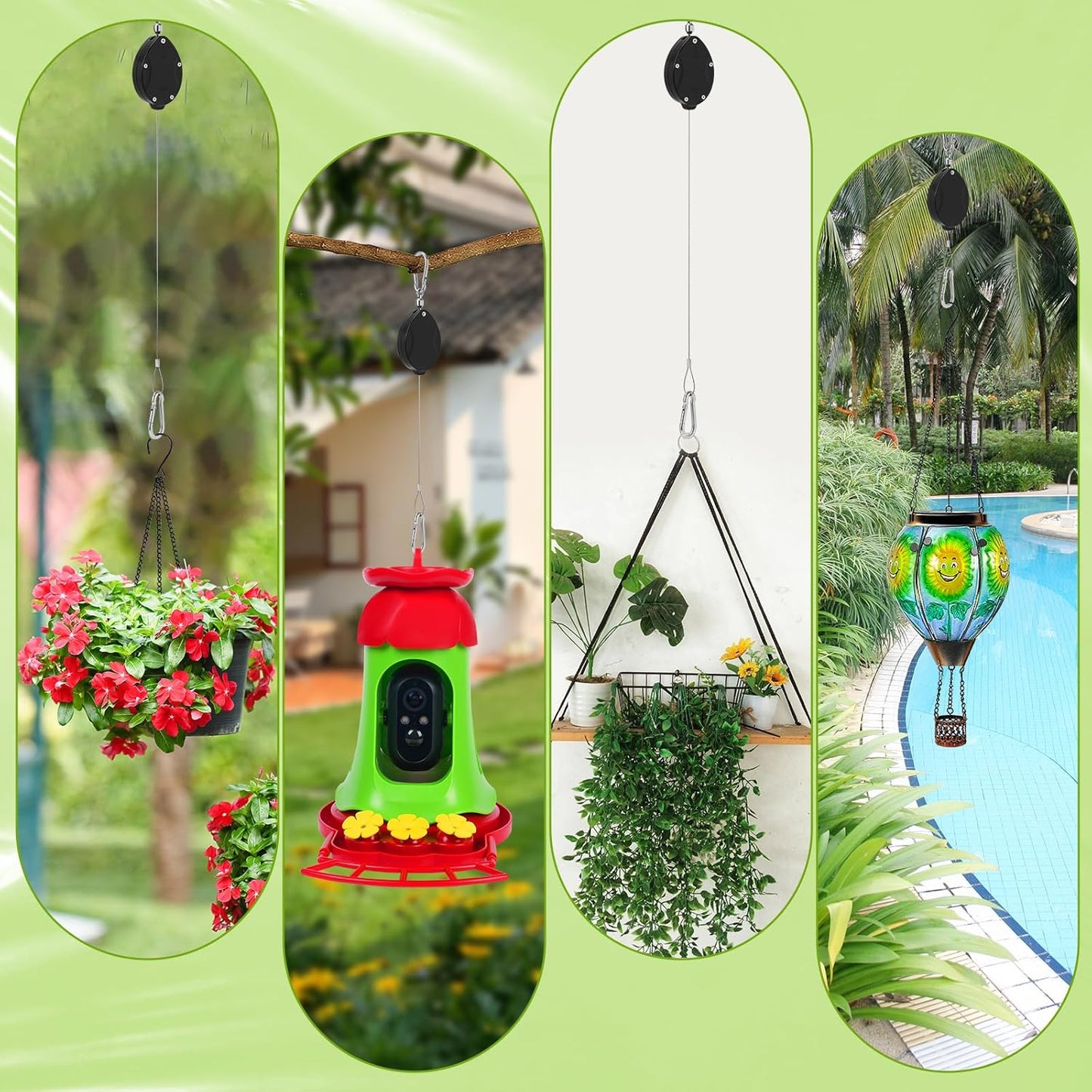 Accédez facilement à vos plantes suspendues (x2)