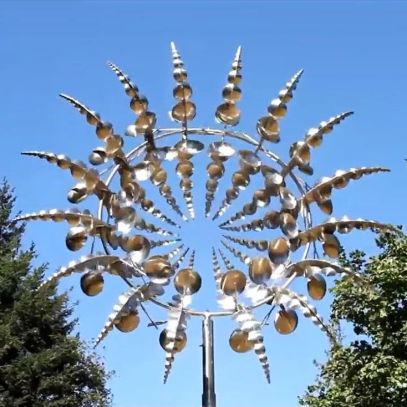Sculpture rotative élégante pour jardin captivant