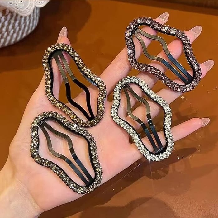 Pinzas para el cabello elegantes y brillantes (x4)