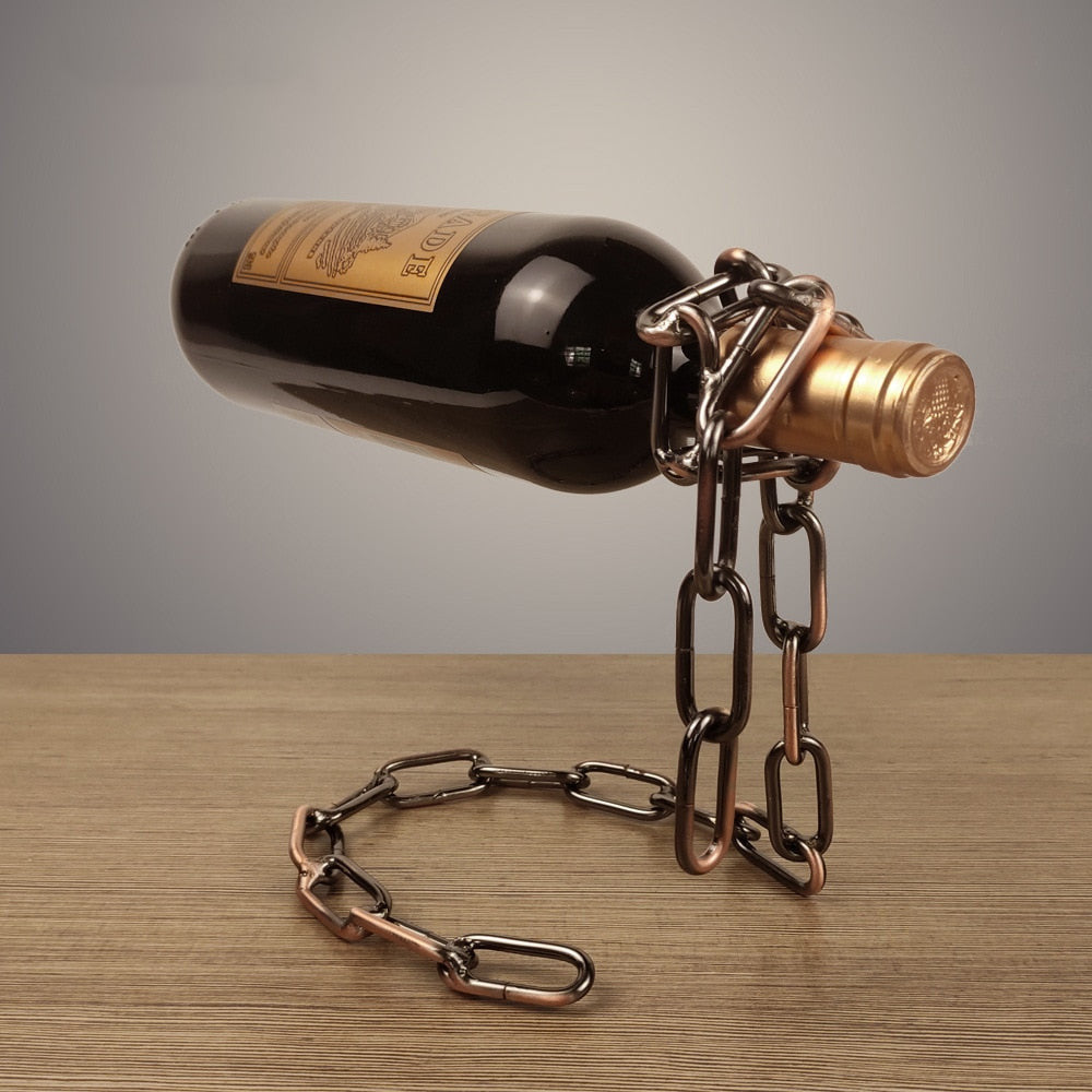 Floating bottle support - Magic chain effect