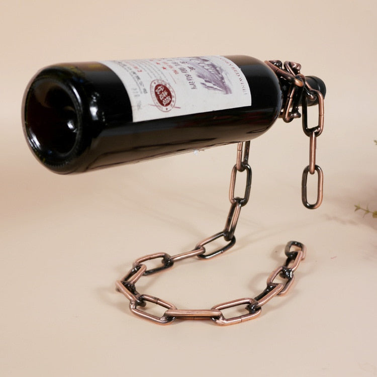 Floating bottle support - Magic chain effect