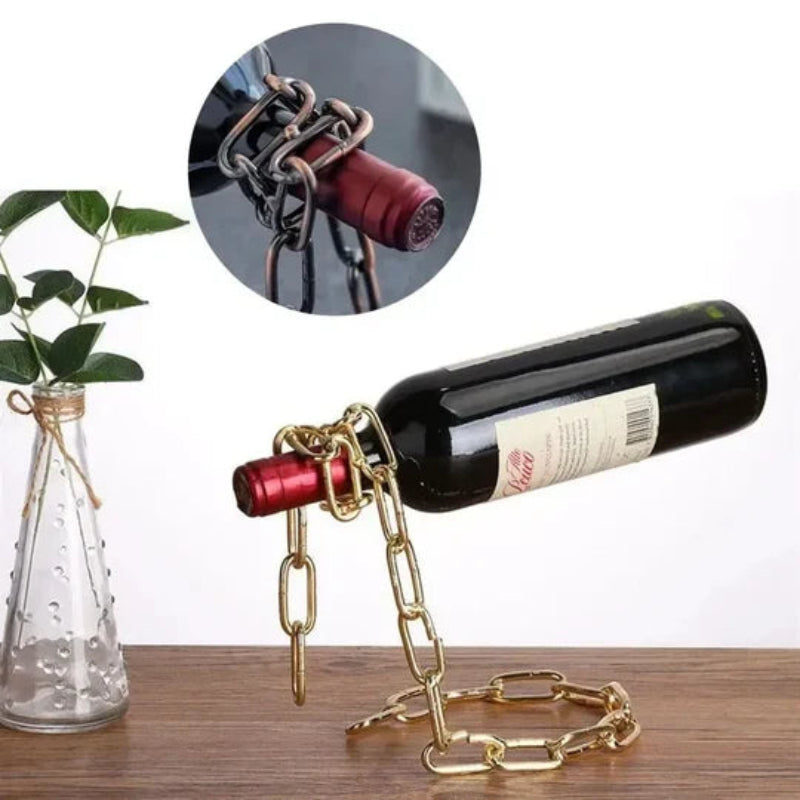 Floating bottle support - Magic chain effect