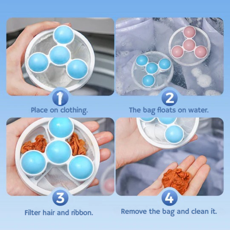 Anti-hår, hår og rester filtre til vaskemaskine