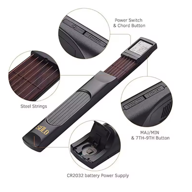 Manche de guitare portable pour s'exercer partout
