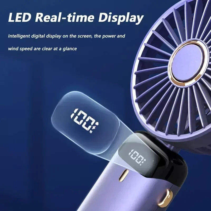 スマートLEDスクリーン付きの強力なミニファン