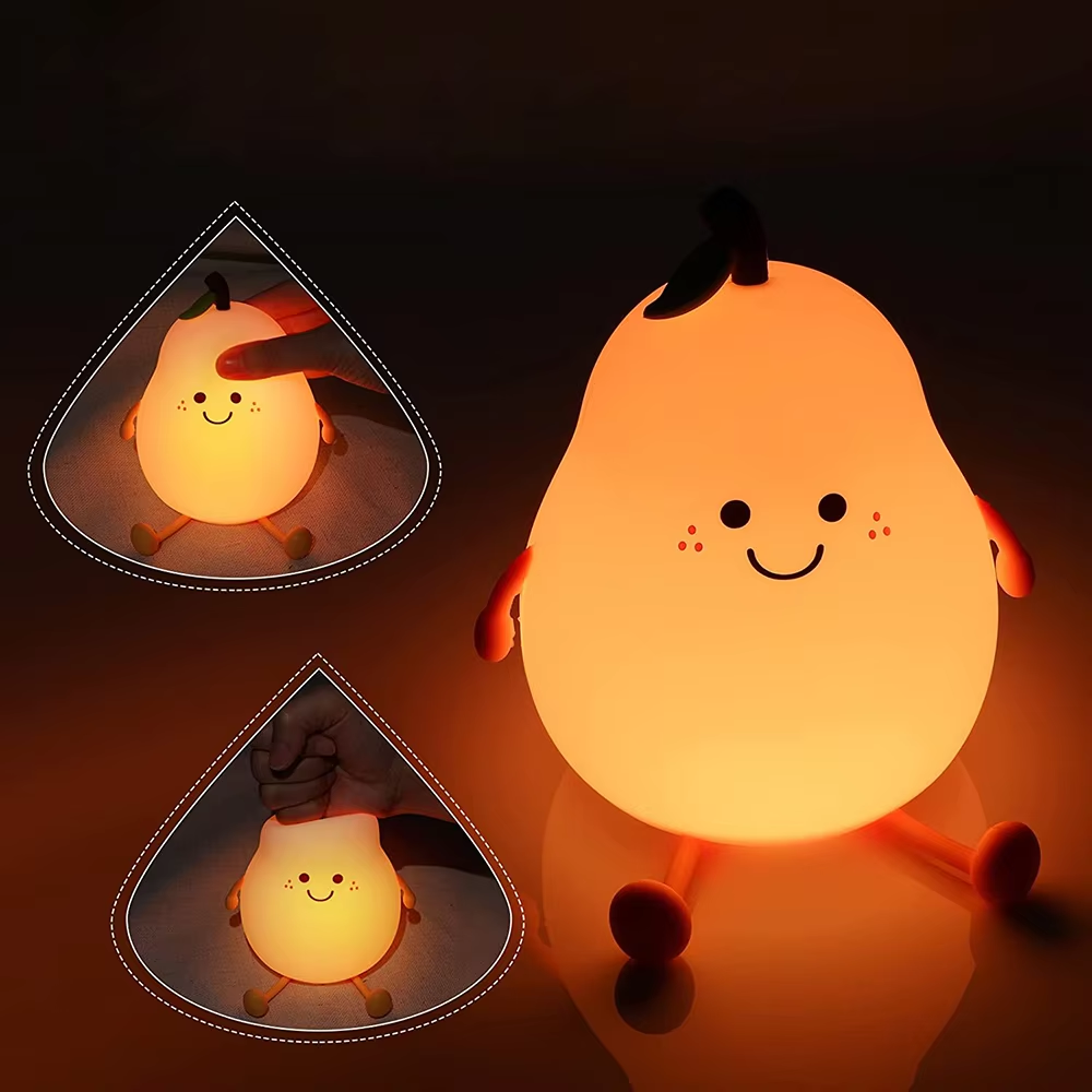 子供用の充電式シリコンナイトライト