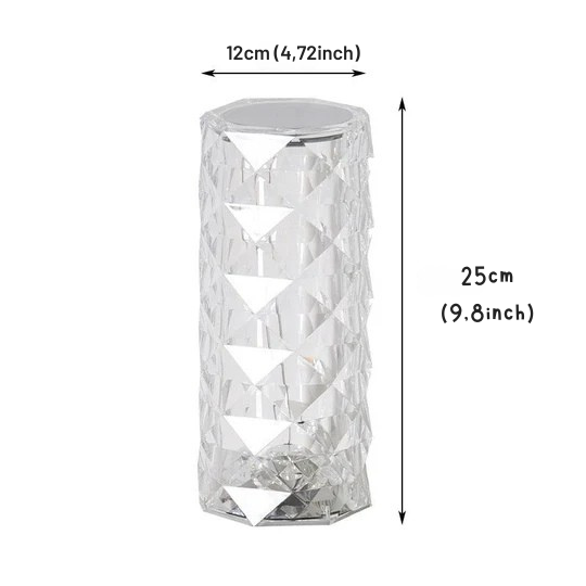 Dekorativ LED-lampe i krystalstil 