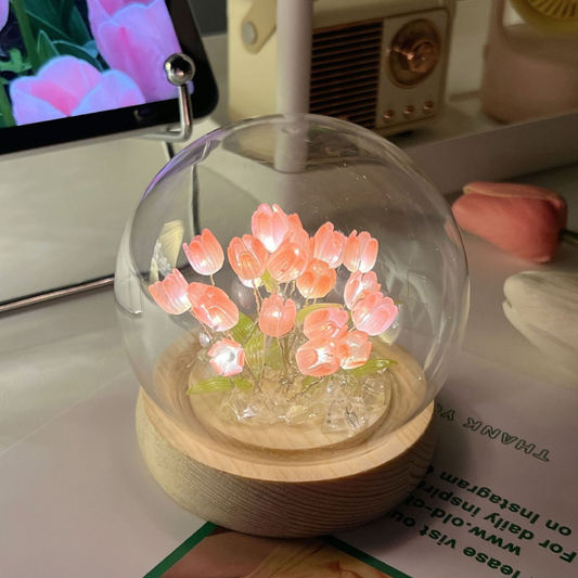 Lampa DIY tulipan do montażu – Słodkie kwiatowe światło 