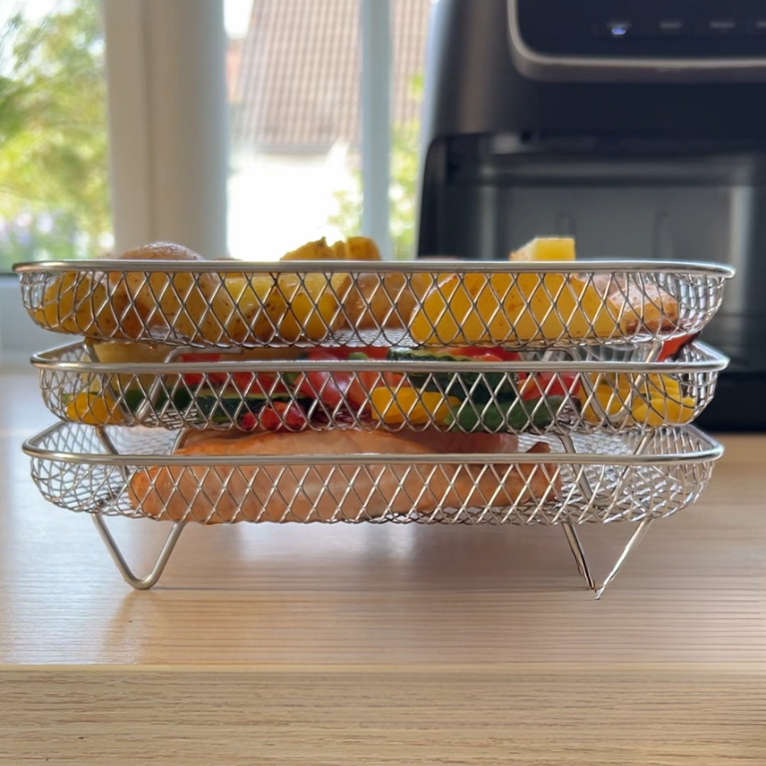 סלים לערימה לבישול אחיד באוויר (x3) 