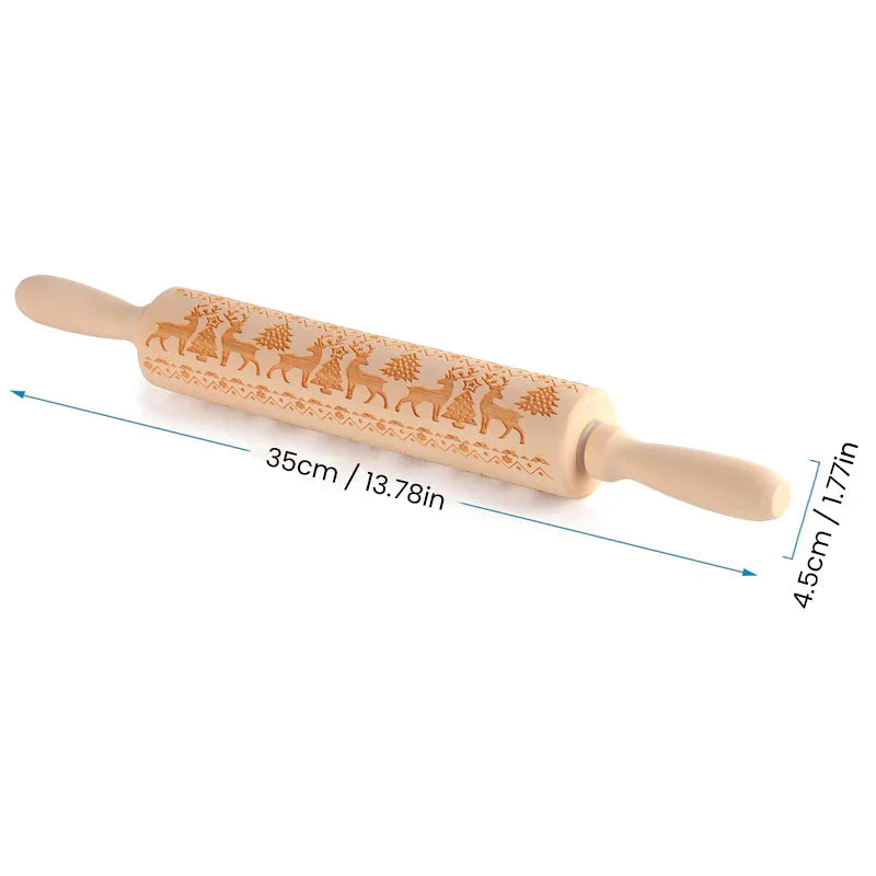 Biscotti festivi perfetti grazie al mattarello inciso 