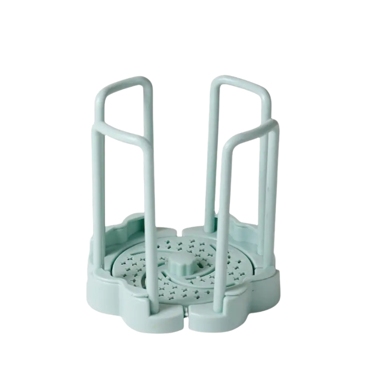 Adjustable draining rack for neatly stored bowls 