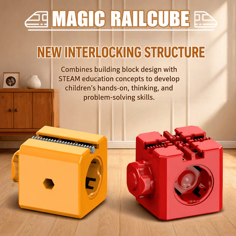Train circuit 3D rechargeable – construction modulable pour enfants