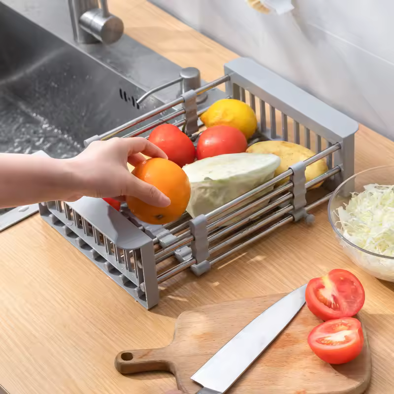 Égouttoir extensible pour évier plus organisé