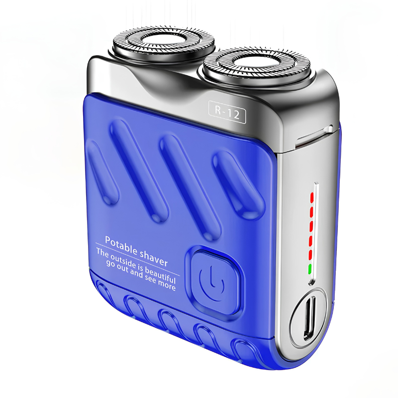 Rasoir électrique double tête – format compact rechargeable