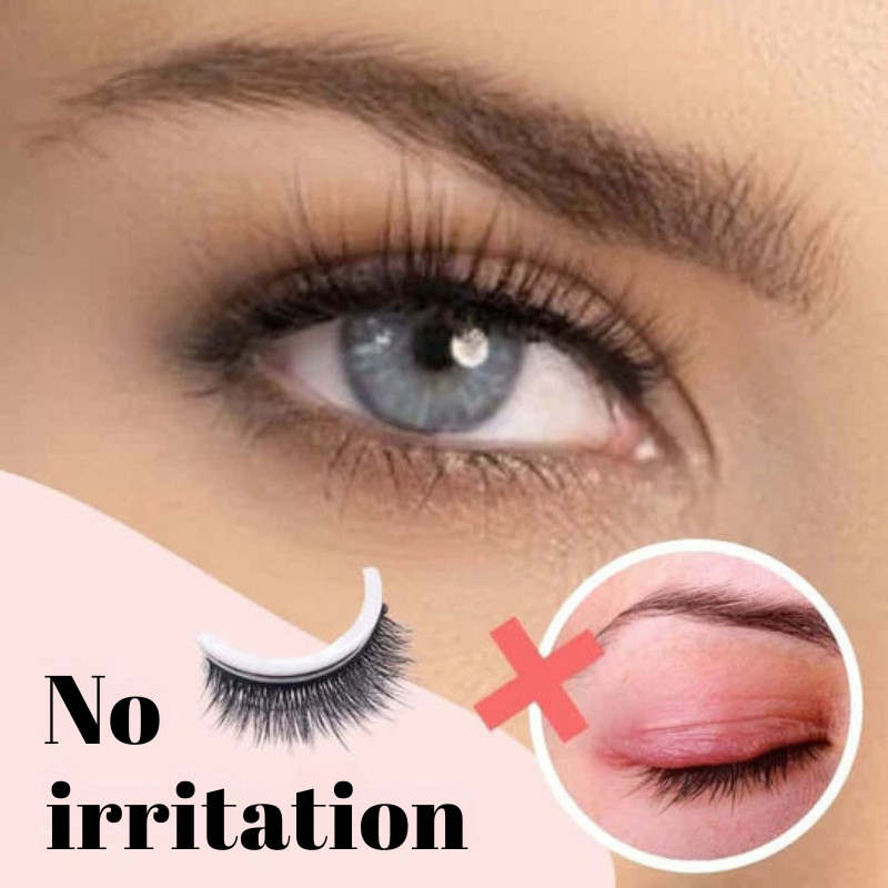 Self-adhesive false eyelashes for quick application 