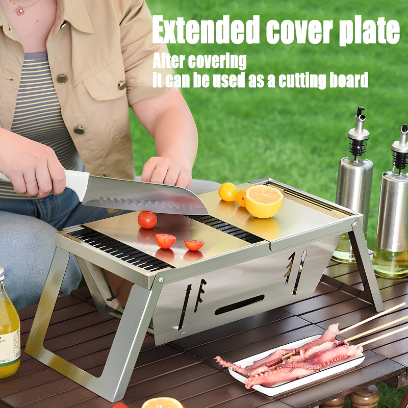 Grill pliable compact – barbecue pratique partout