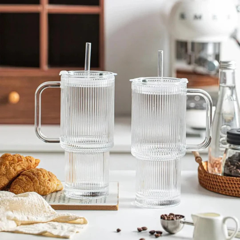 Gobelet en verre nomade anti-fuite – avec couvercle sécurisé