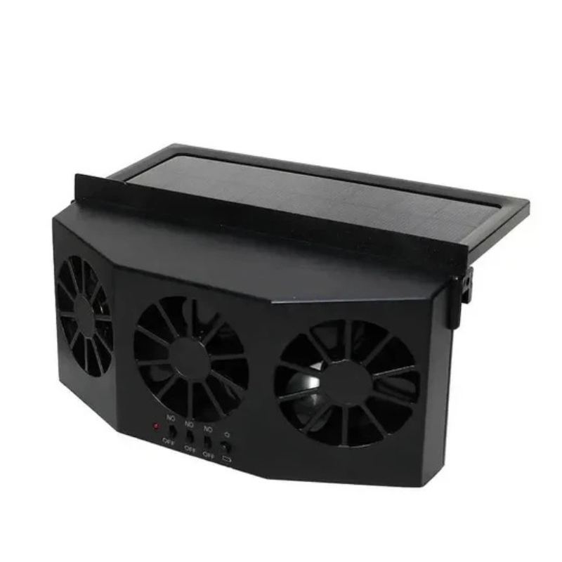 Ventilateur solaire pour voiture avec recharge USB