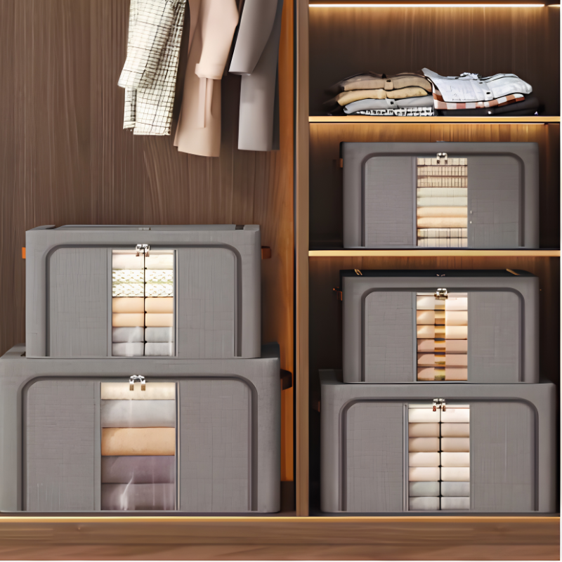 Boîte de rangement vêtements – placard bien organisé