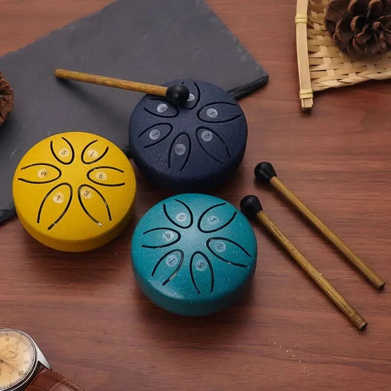 Mini tambor relajante con sonidos apacibles integrados 