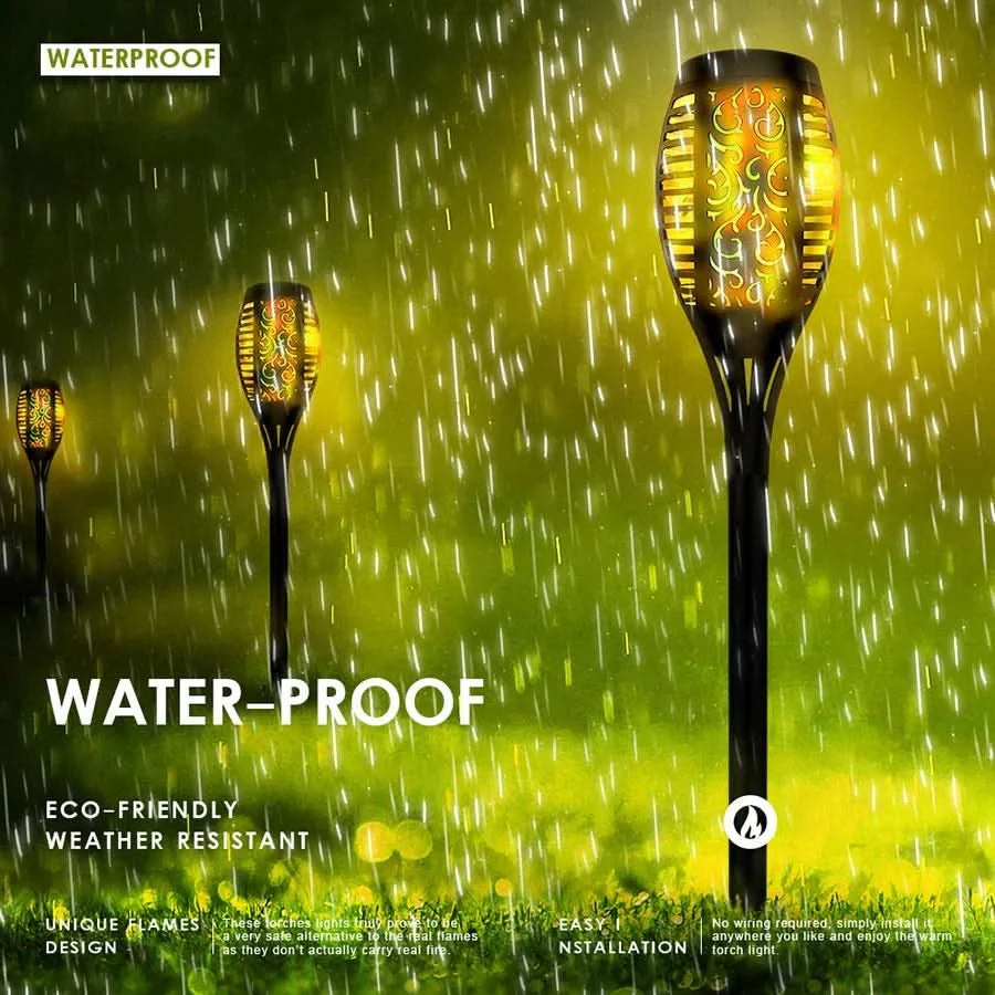 Solárna LED lampa – Realistický plameň bez ohňa 