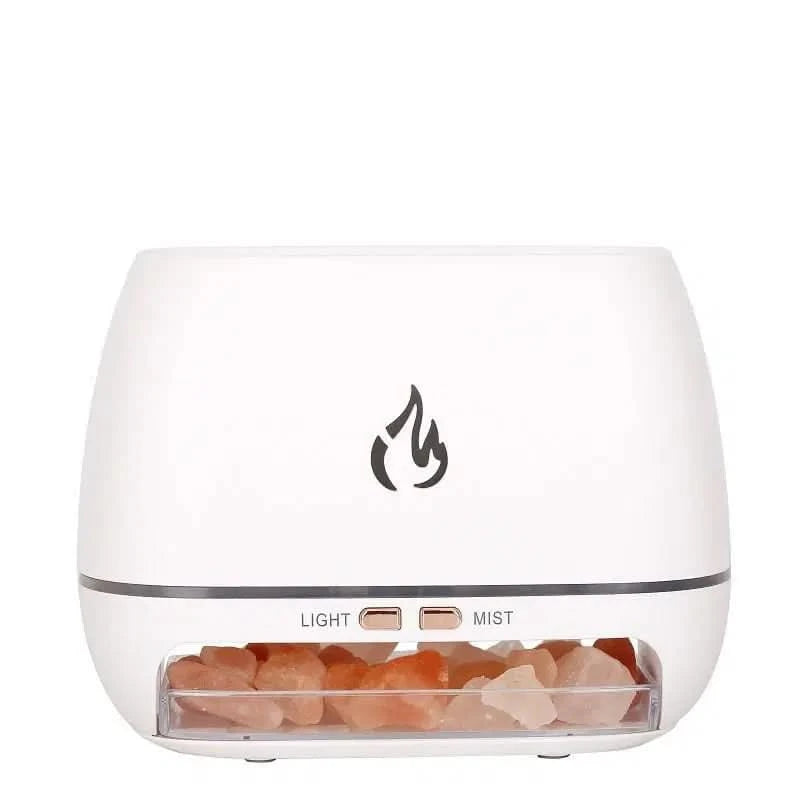 Relaxing atmosphere with fire effect & soothing mist 