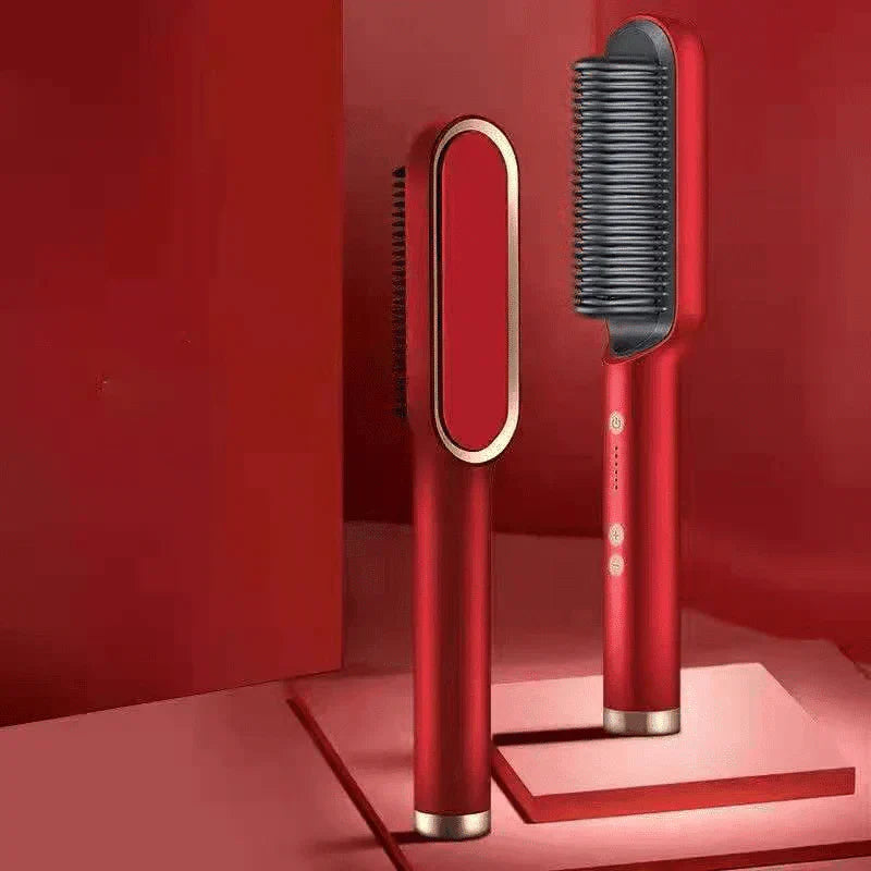 Smooth hair in 2 minutes with a heated brush 