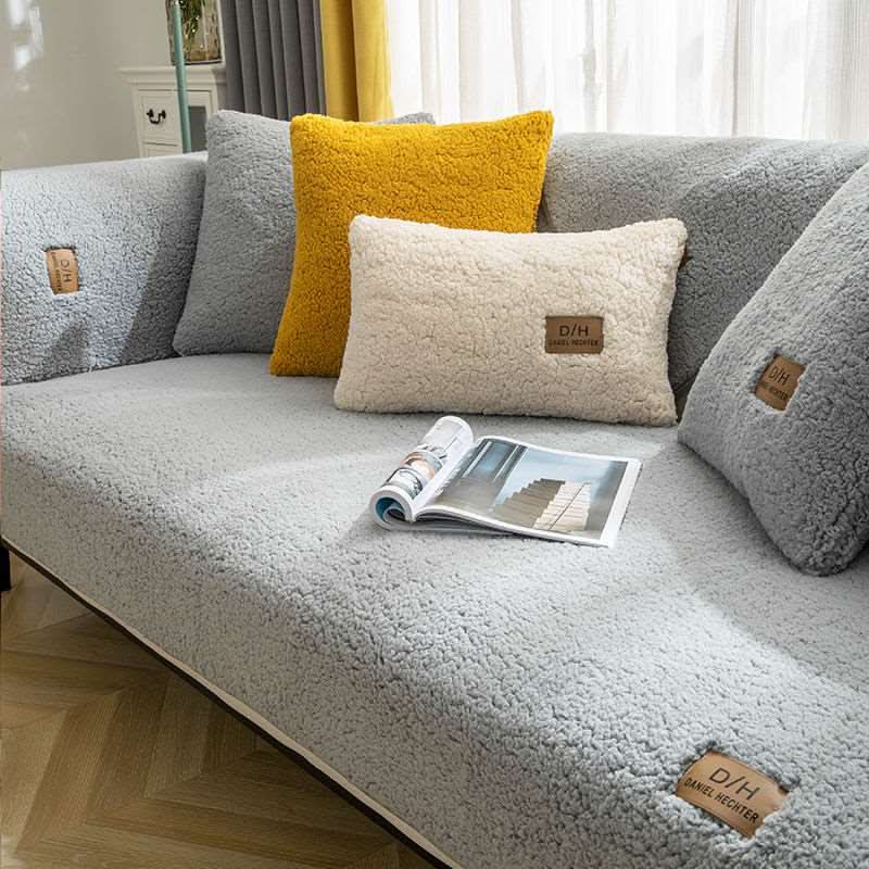 Ultrasoft fårskinnssofföverdrag – Plyseffekt & Antislip 