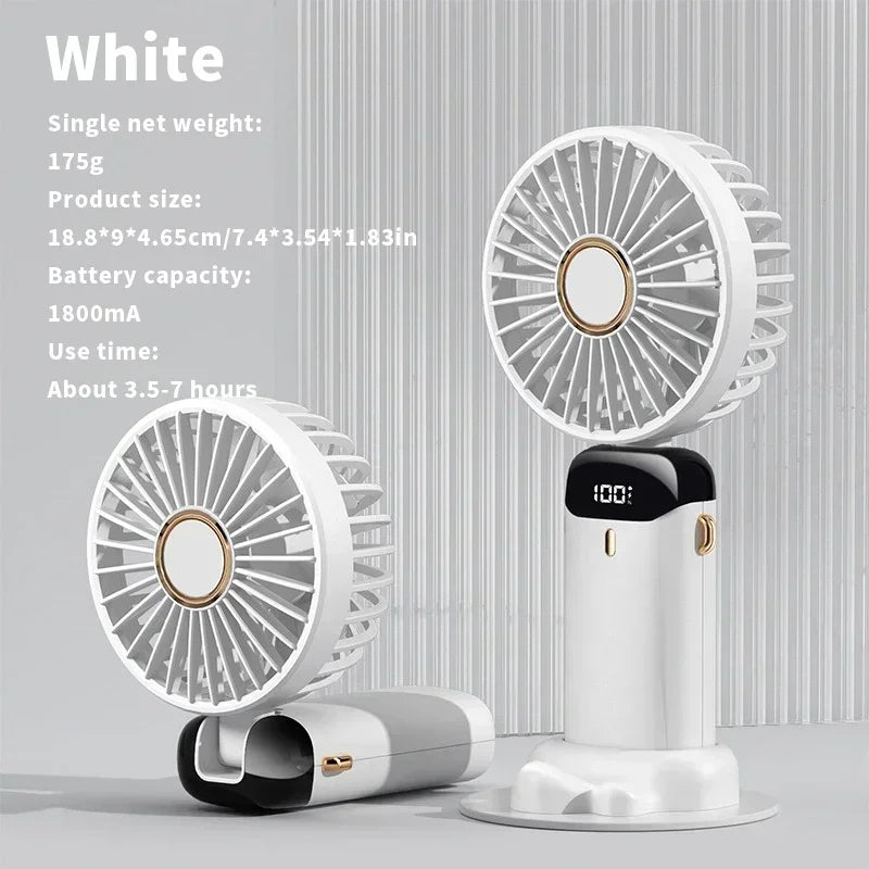 Erőteljes mini ventilátor intelligens LED kijelzővel 