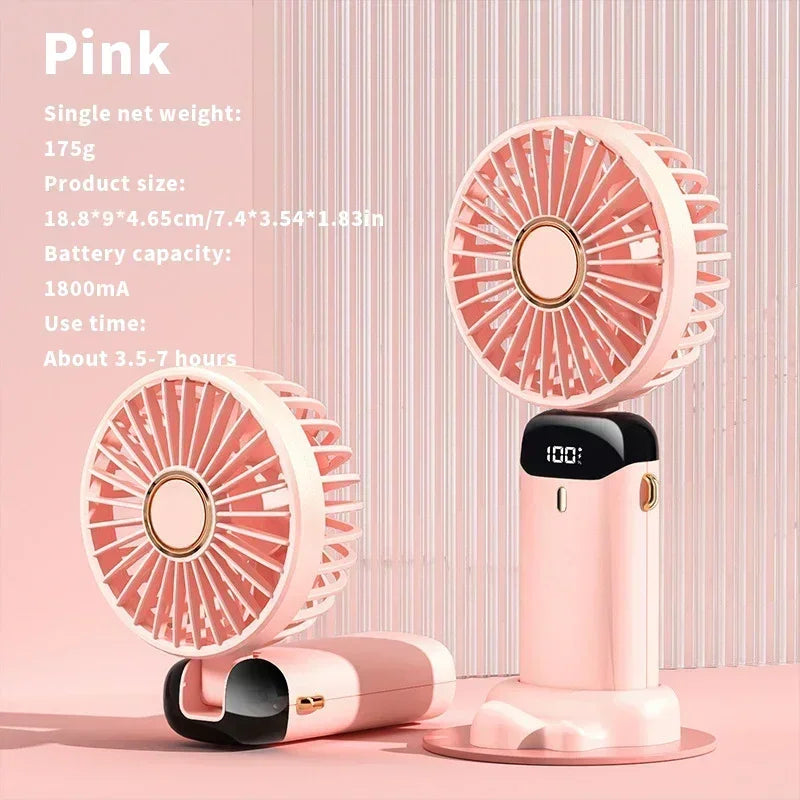 Erőteljes mini ventilátor intelligens LED kijelzővel 