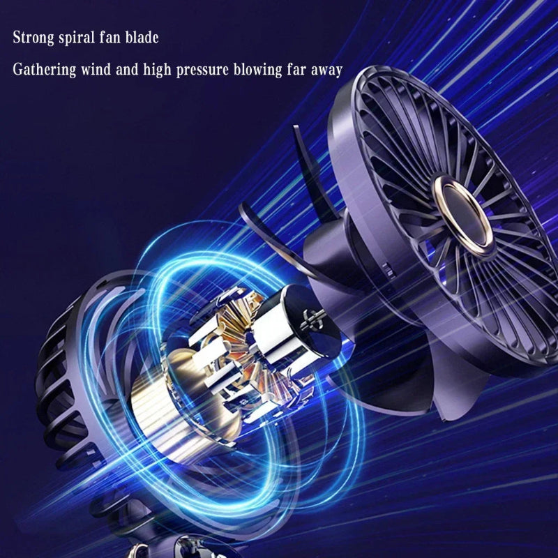 Erőteljes mini ventilátor intelligens LED kijelzővel 