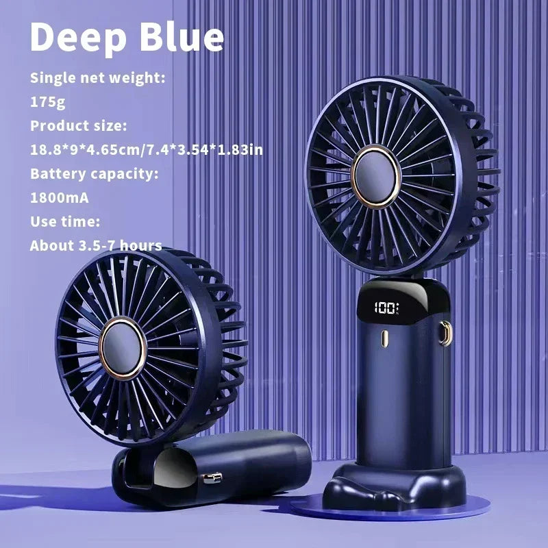 Erőteljes mini ventilátor intelligens LED kijelzővel 