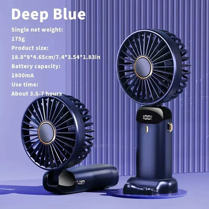 Erőteljes mini ventilátor intelligens LED kijelzővel 