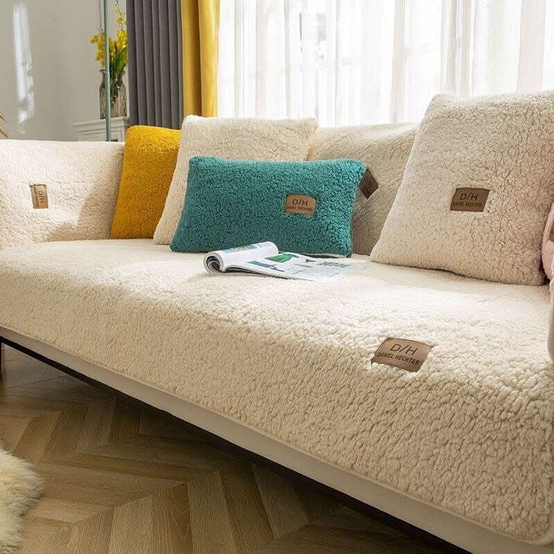 Ultrasoft fårskinnssofföverdrag – Plyseffekt & Antislip 