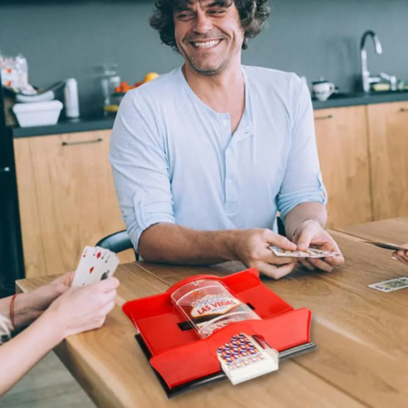 Mezcla tus cartas sin esfuerzo, en un solo gesto 