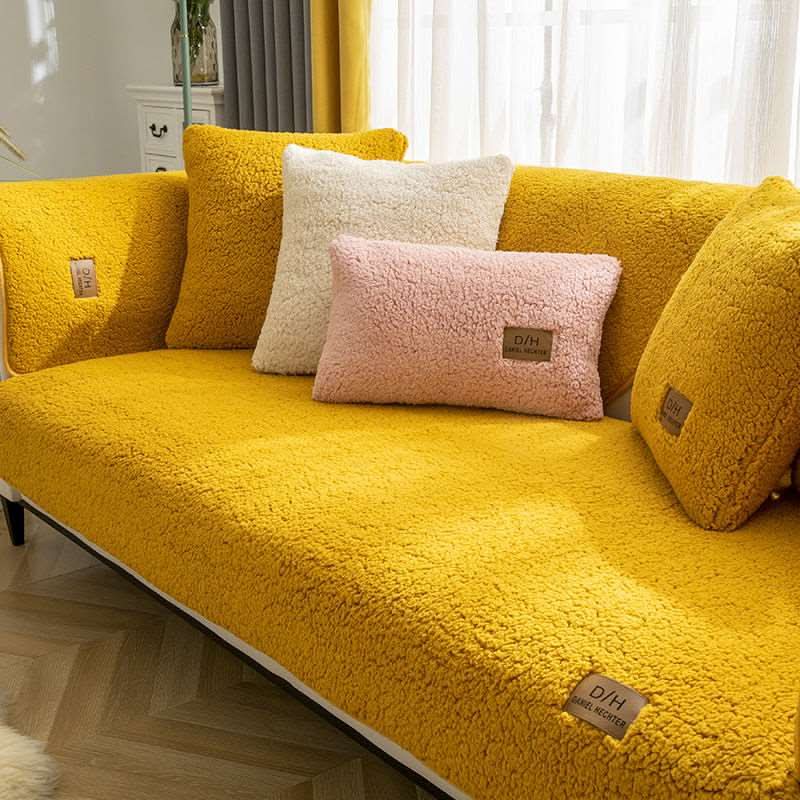 Ultrasoft fårskinnssofföverdrag – Plyseffekt & Antislip 