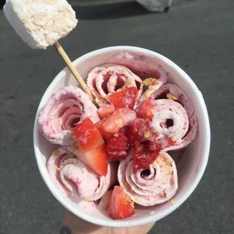 Máquina de helados enrollados casera – placa fría antiadherente 