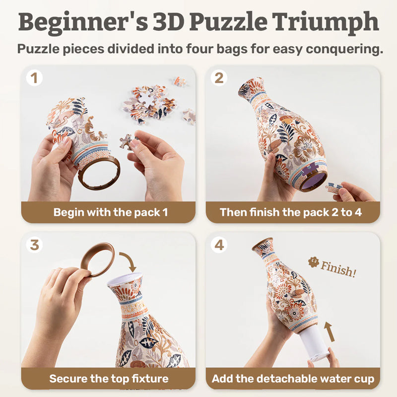 Vase puzzle 3D écoresponsable