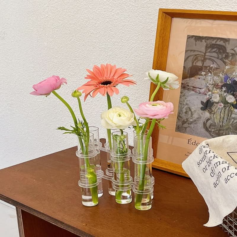 Vaso modulare elegante per composizioni floreali creative 