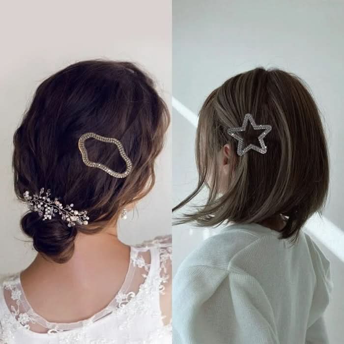 Pinces à cheveux élégantes et brillantes (x4)
