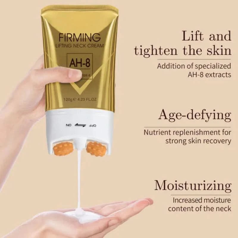 Firming cream for the neck with integrated massager 