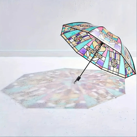 Regenschirm Buntglas: Eleganz und sofortiger Schutz